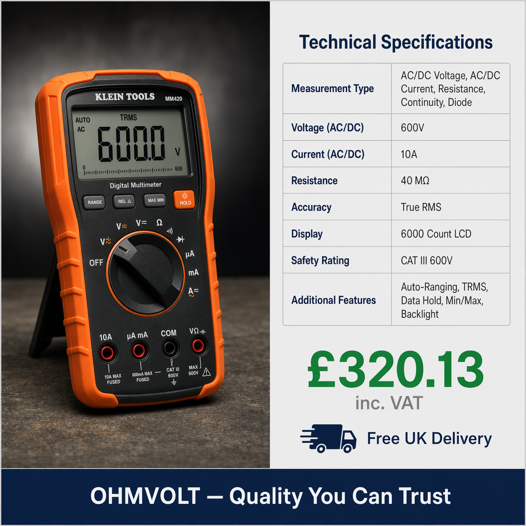 OhmVolt specifications comparison